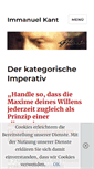 Mobile Screenshot of immanuel-kant.net
